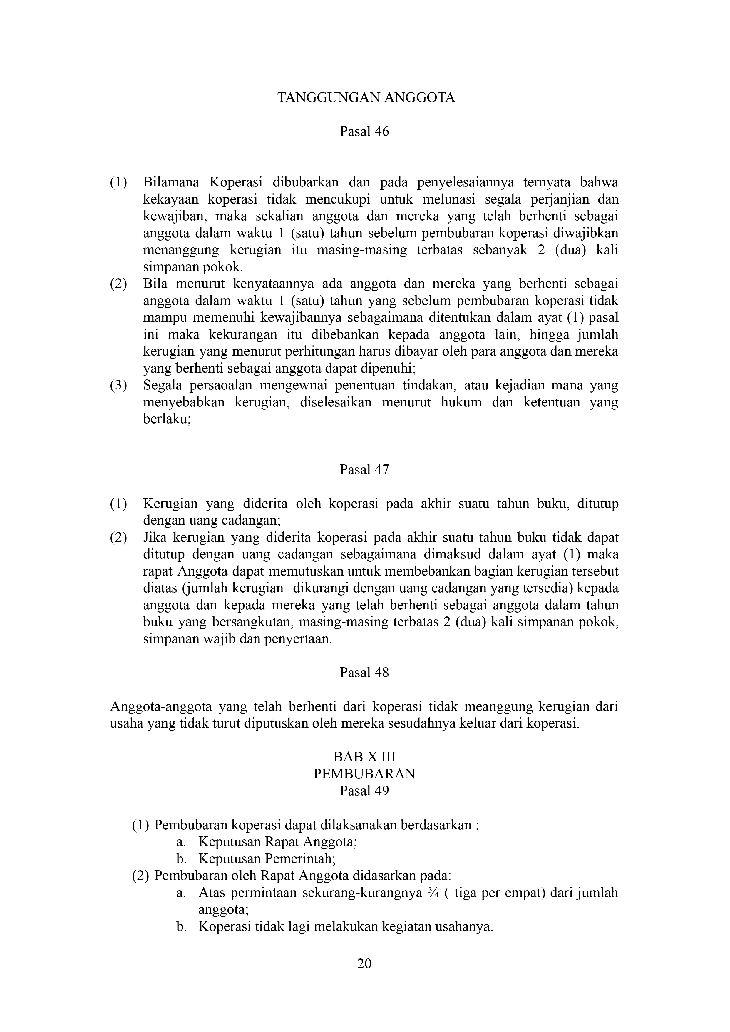 Foto Dokumen Anggaran Dasar Koperasi Pandawa - Lembar 20