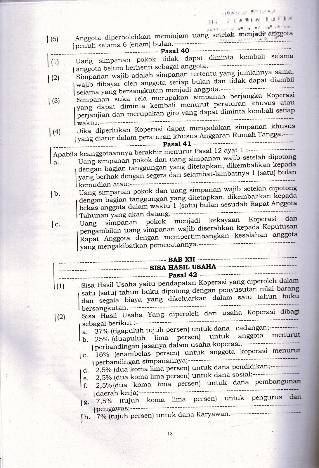 Foto Dokumen Akta Pendirian Koperasi Pandawa - Lembar 19