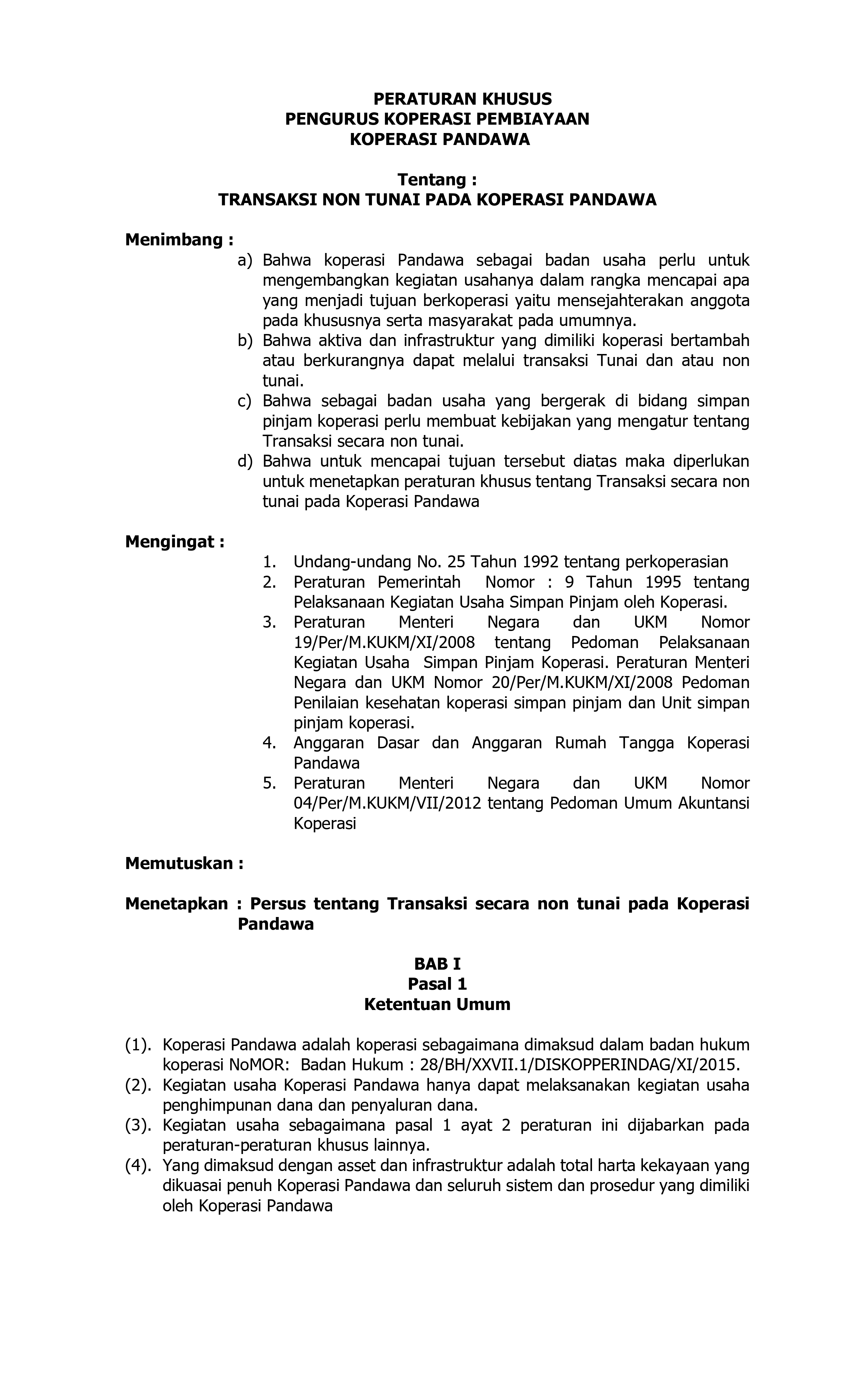 Foto Dokumen SOP Akuntansi - Lembar 1