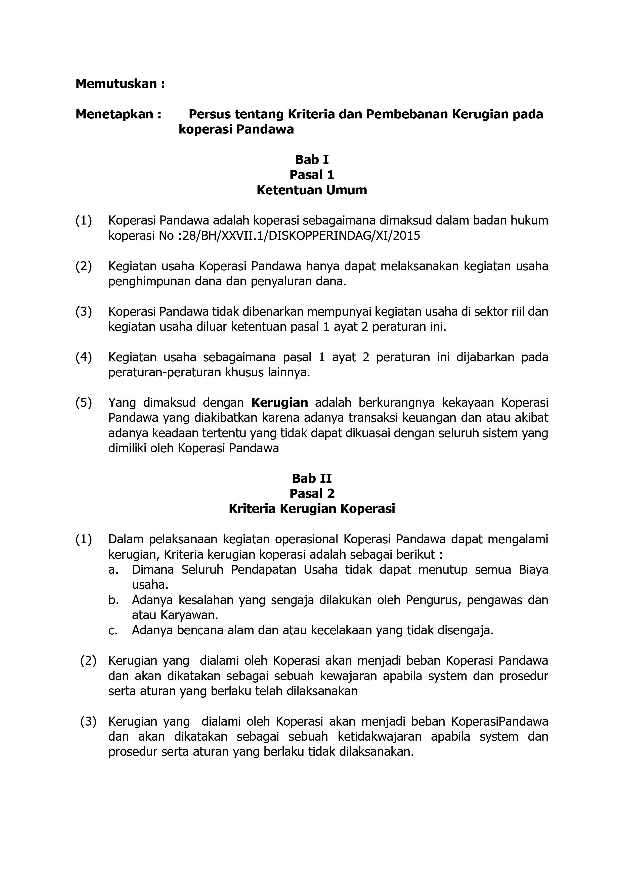 Foto Dokumen SOP Pembebanan Kerugian - Lembar 2