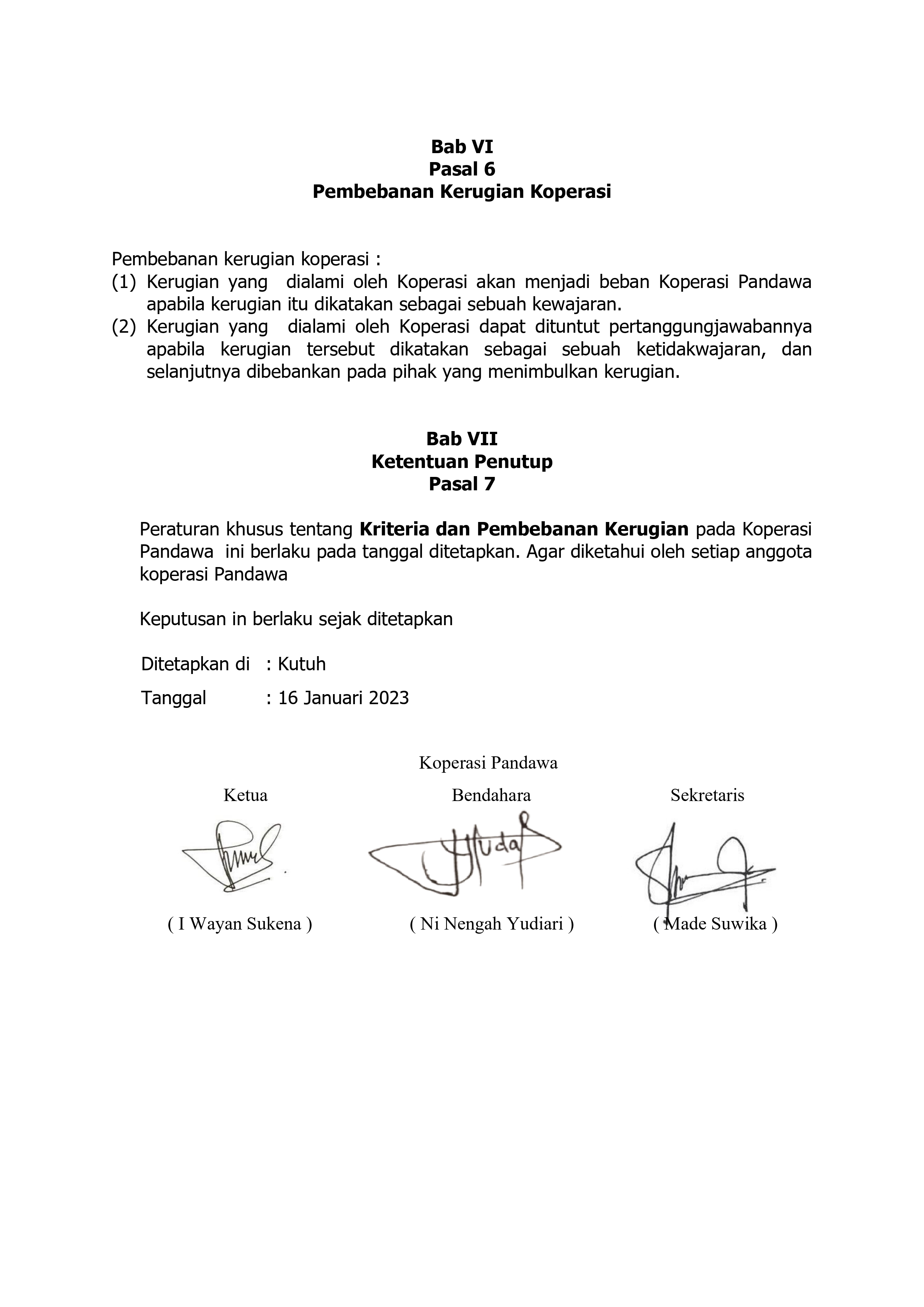 Foto Dokumen SOP Pembebanan Kerugian - Lembar 3