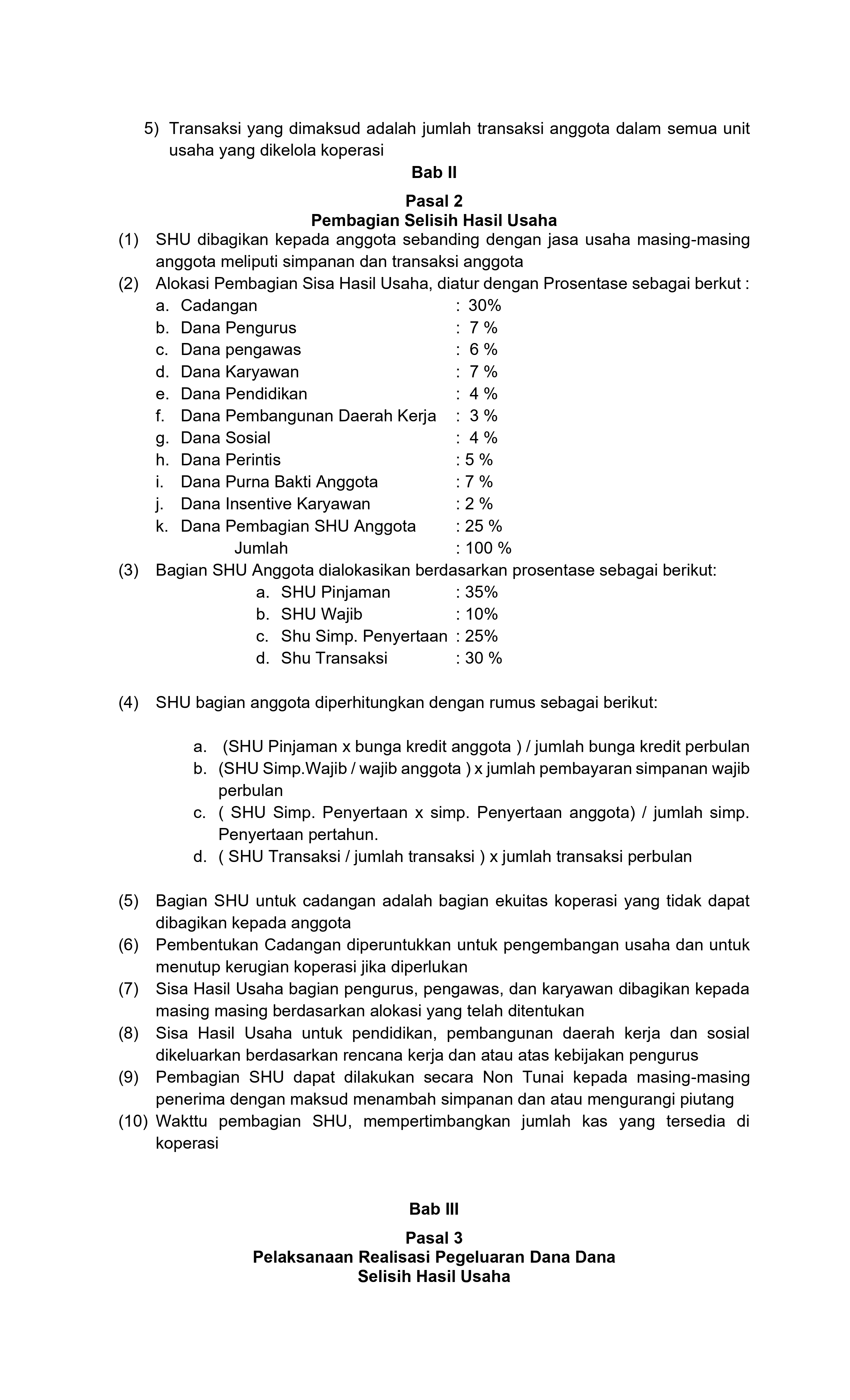Foto Dokumen SOP Sisa Hasil Usaha - Lembar 2