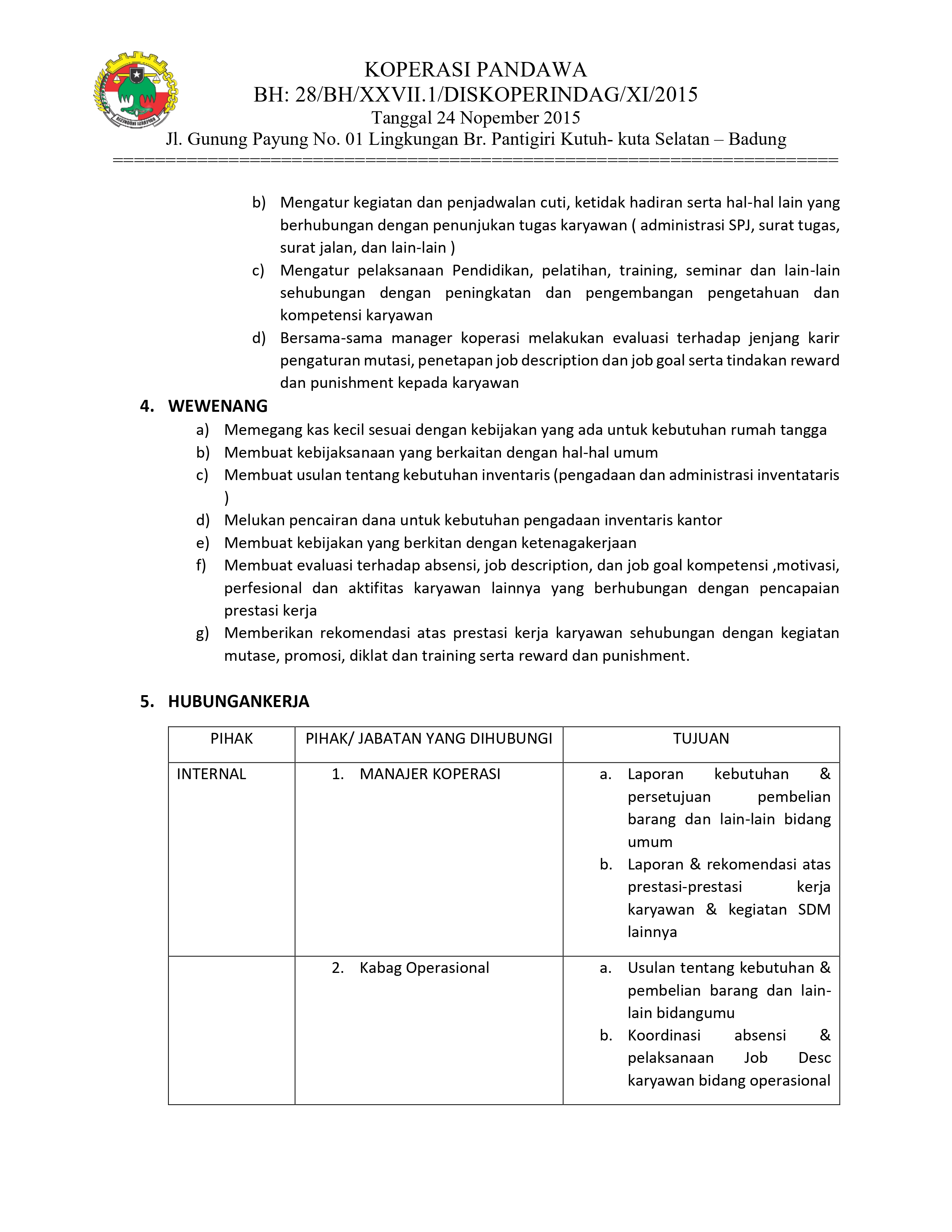 Foto Dokumen SOP SDM - Lembar 2