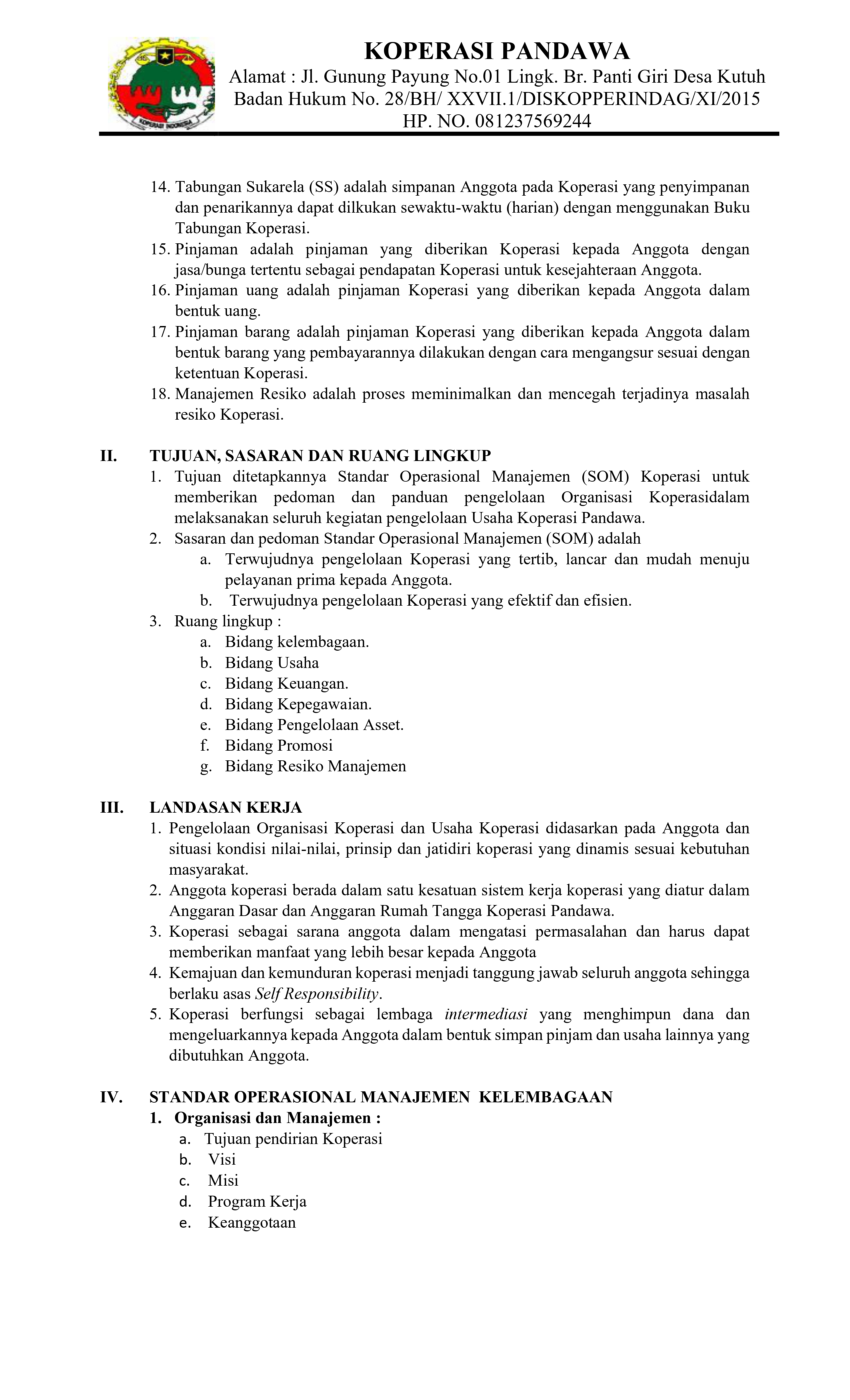 Foto Dokumen SOP Serba Usaha - Lembar 3