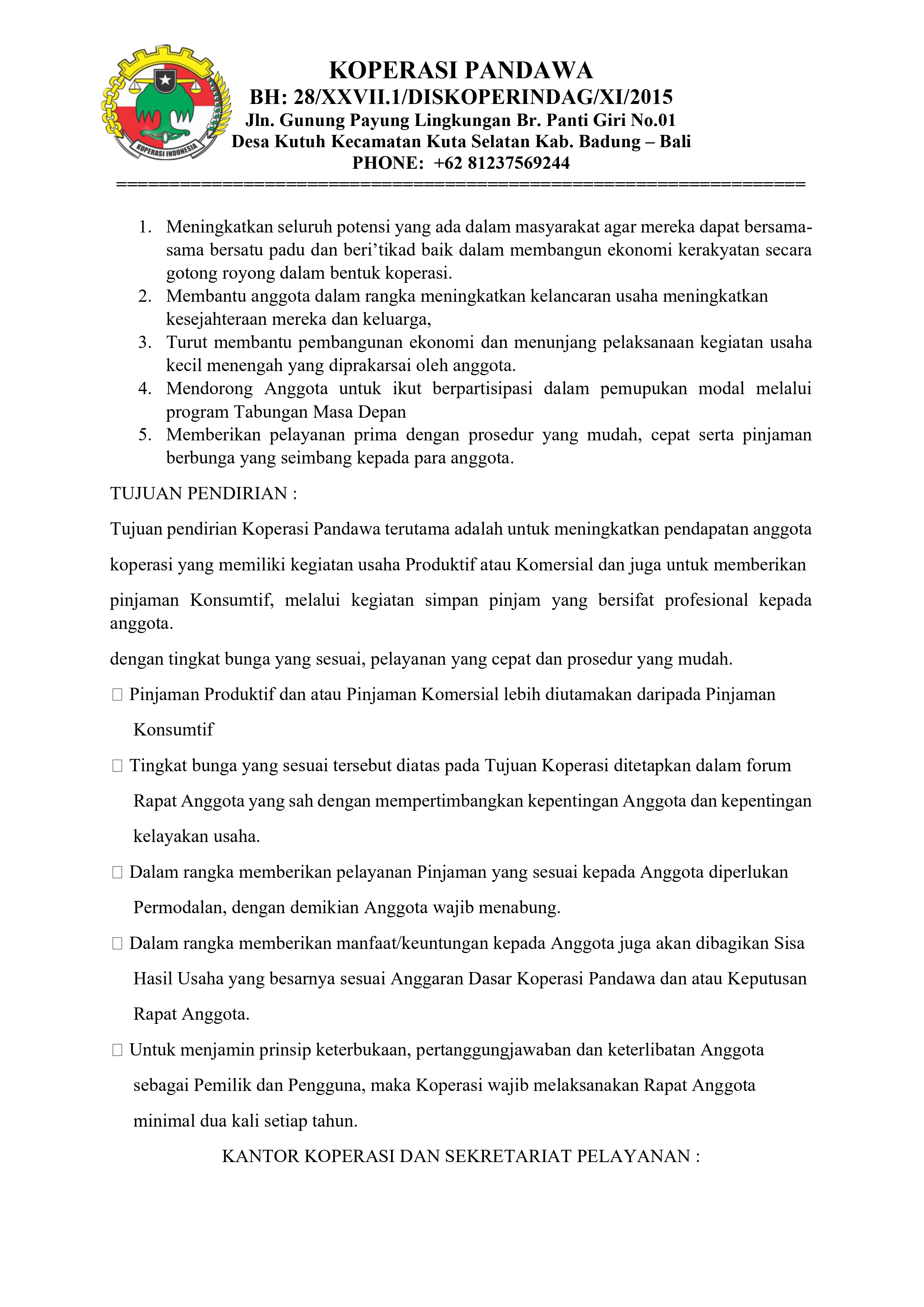 Foto Dokumen SOP Usaha - Lembar 2