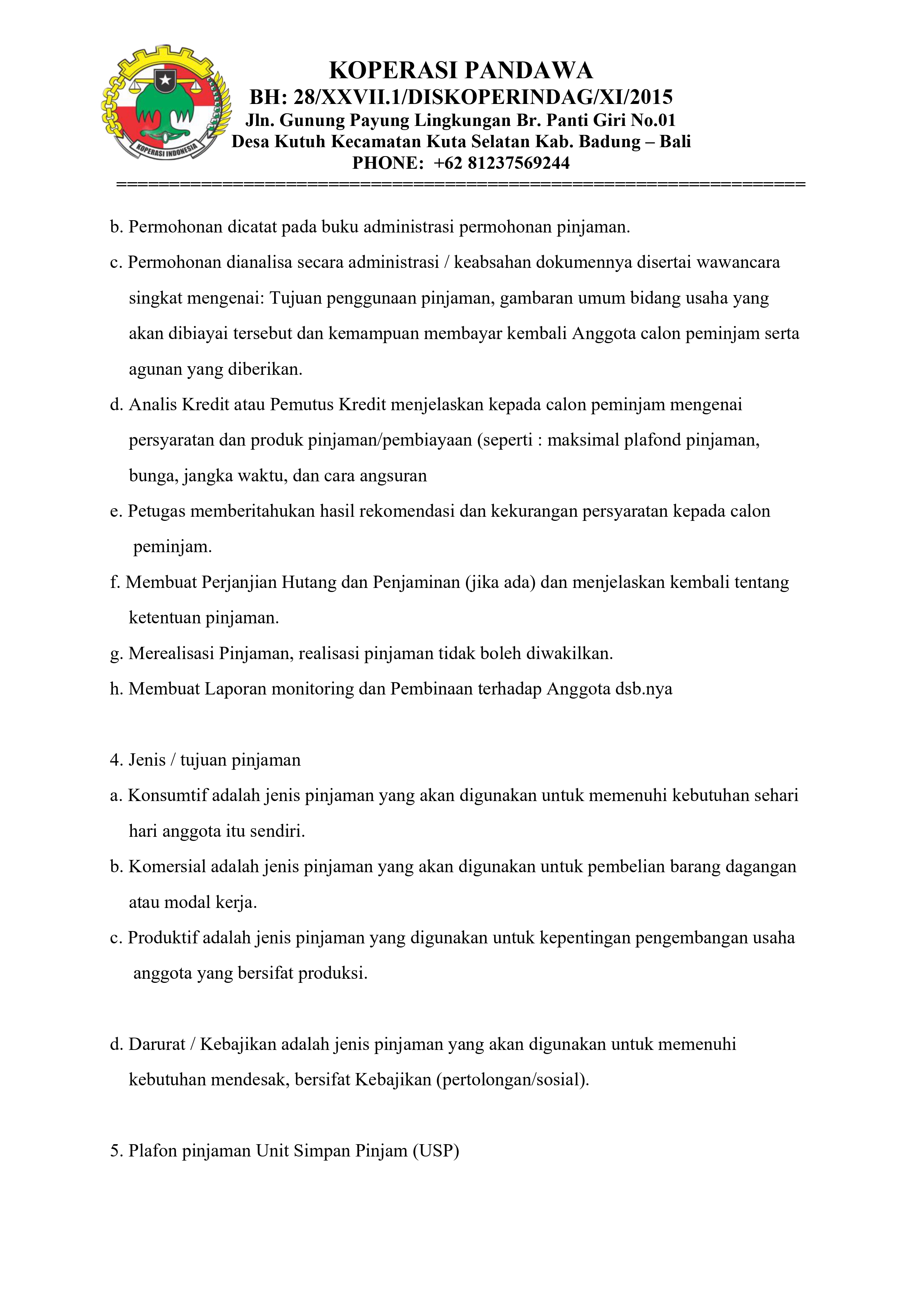 Foto Dokumen SOP Usaha - Lembar 5