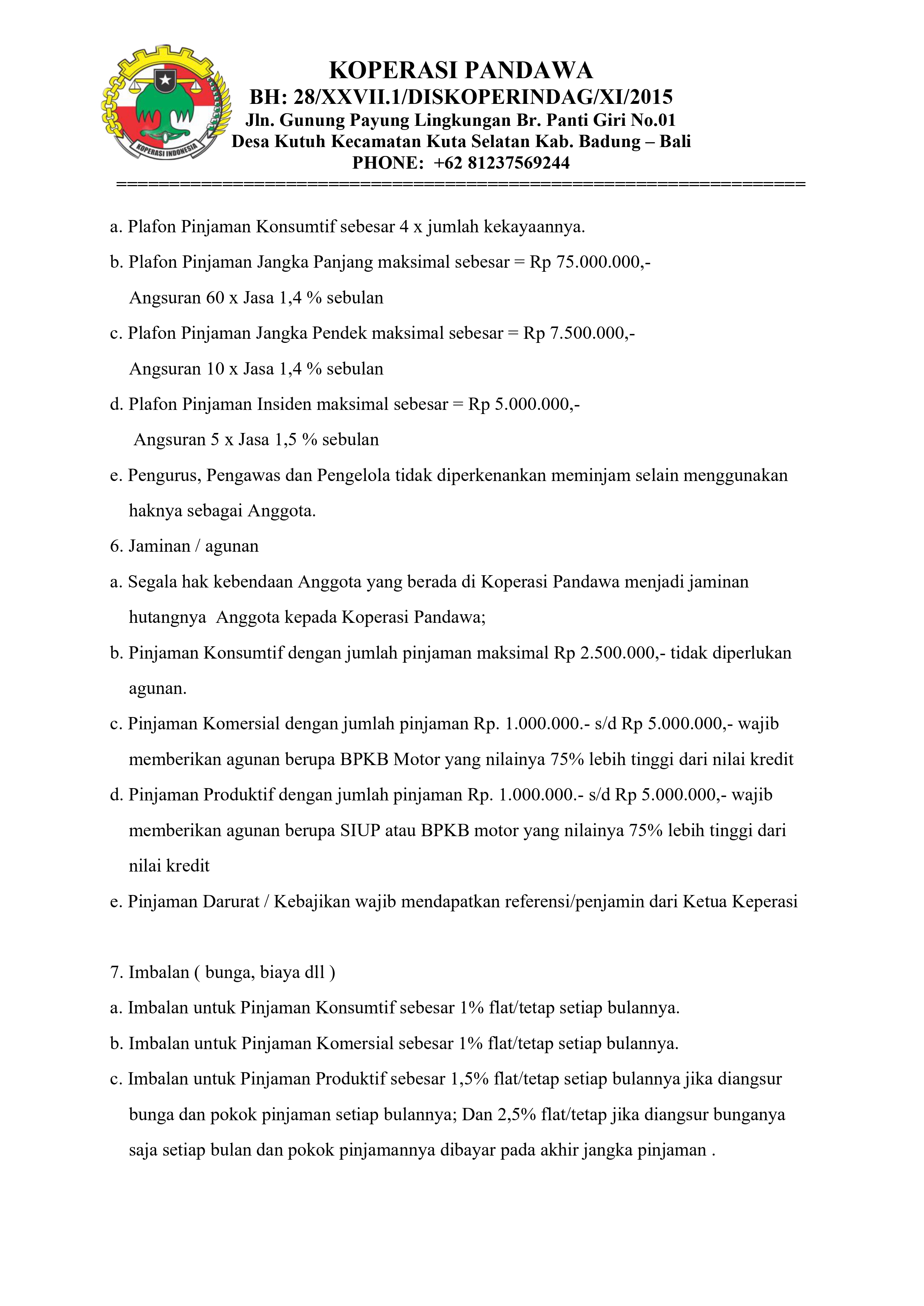 Foto Dokumen SOP Usaha - Lembar 6